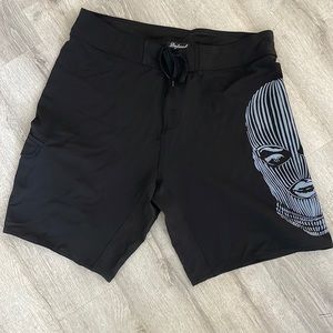 Badwood mens Ski Mask Black Boardshorts
